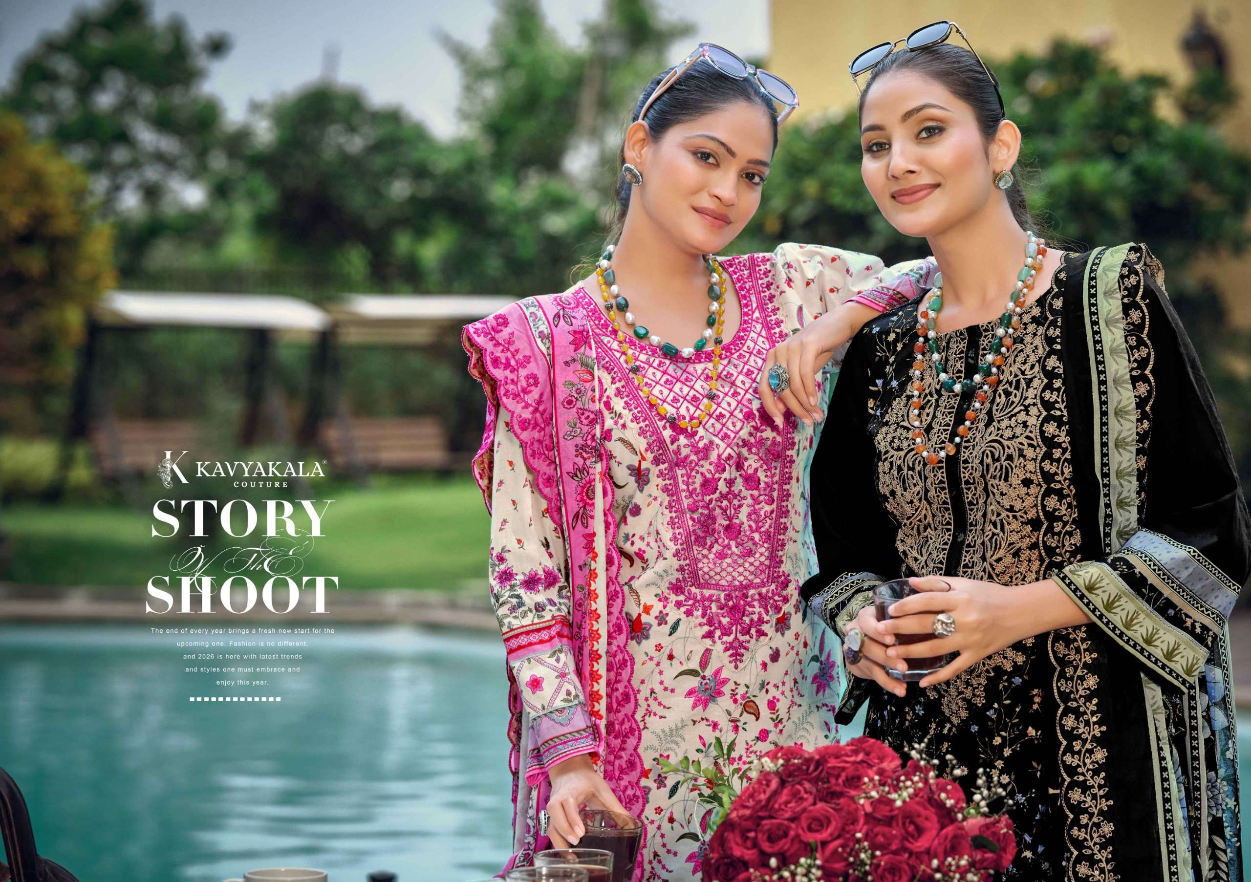 KAVYA‎‎ KALA MAHNOOR COTTON‎‎ CATALOG NECK & LACE PATCH SALWAR SUIT UNSTITCH EXPORT